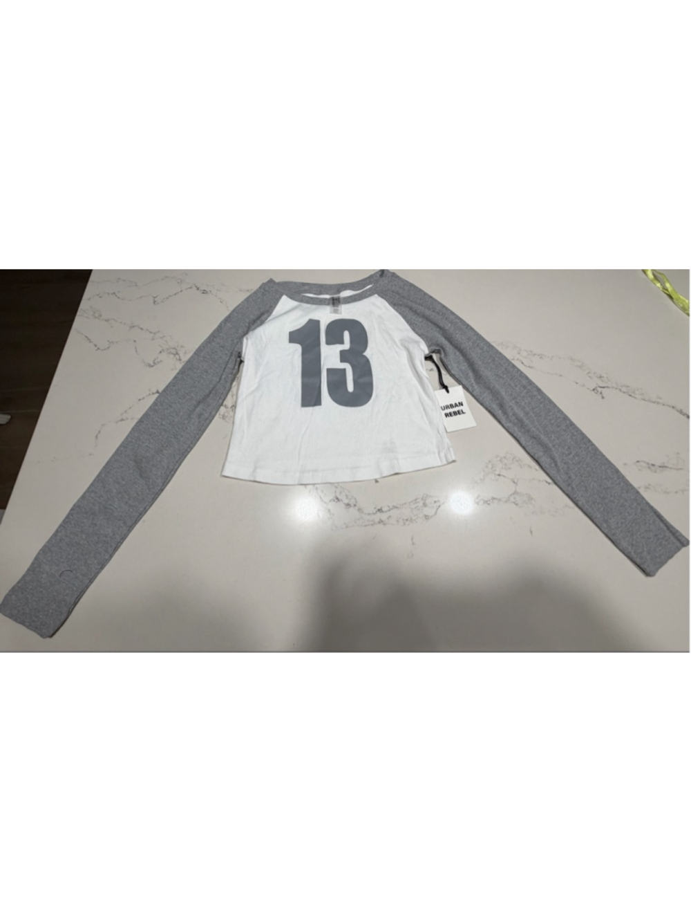 NEW Urban Rebel Raglan Long Sleeve Graphic Tee XL